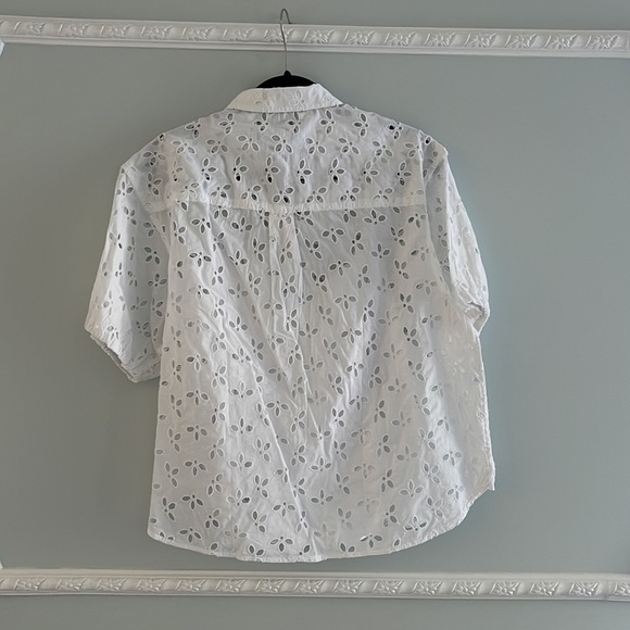 J Crew button down eyelet top with slip 16 NWT - Picture 2 of 2